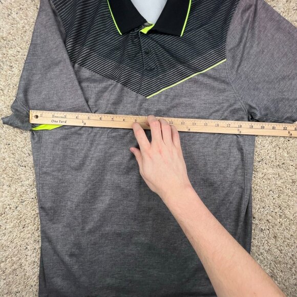 Nike Golf Tour Performance Polo Shirt Adult Mens Medium Gray Green Short Sleeve - Picture 4 of 12